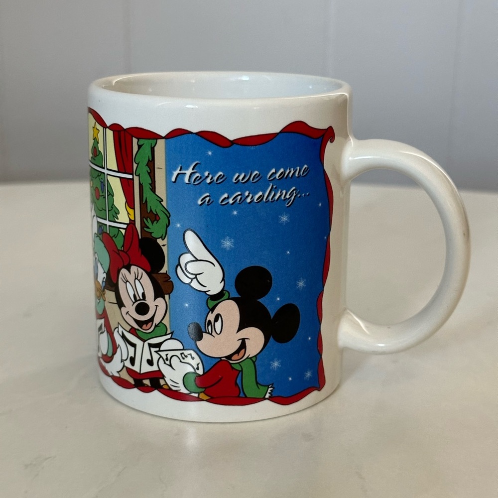 Mickey & Friends, "Here We Come a Caroling" 12 oz Ceramic Christmas Mug